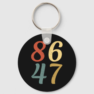 Llavero Clic Estilo Vintage Años 80 86 47 Anti Trump 8647 