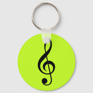 Llavero Clic Ring Music Clef Bright Lime