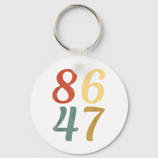 Llavero Clic Vintage 80s Estilo 86 47 Anti Trump 8647