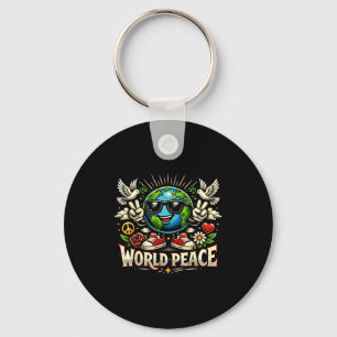 Llavero Clic Vintage Mensaje Amable y Elevado de Paz Mundi