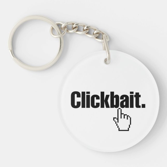 Llavero Clickbait. (Frente)