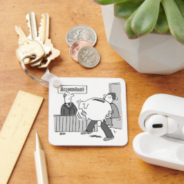 Llavero Cliente contable con enorme banco piggy