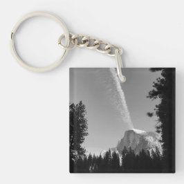Llavero Cliffside Cloud Yosemite Sky Black and White Photo
