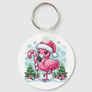 Llavero Clipart de flamenco de Navidad sublimación