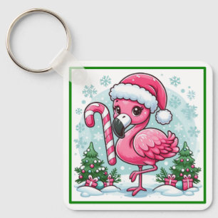 Llavero Clipart de sublimación de flamenco de Navidad 