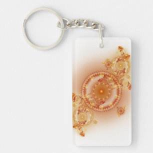 Llavero Clockwork I - Fractal Art Acrílico Keychain