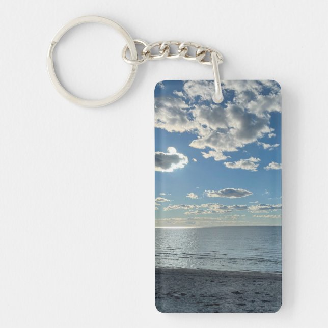 Llavero Clouds Cloudy Blue Sky Empty Beach  (Frente)