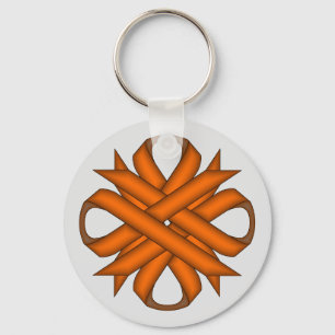 Llavero Clover Ribbon naranja por Kenneth Yoncich