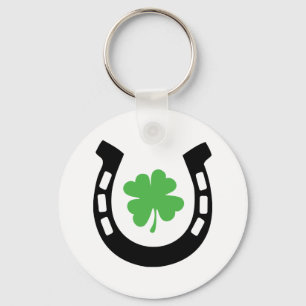 Llavero Cloverleaf de herradura de la buena suerte -