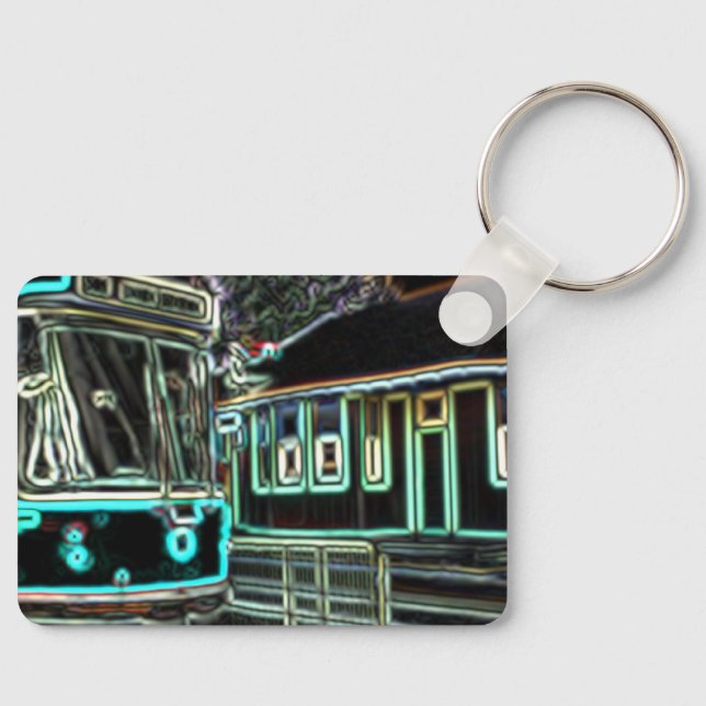 Llavero CLRV Neon en stad 4cm x 5cm Aluminio Keychain (Anverso)