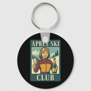 Llavero Club Après Ski Esquí Retro Vacaciones de Invierno