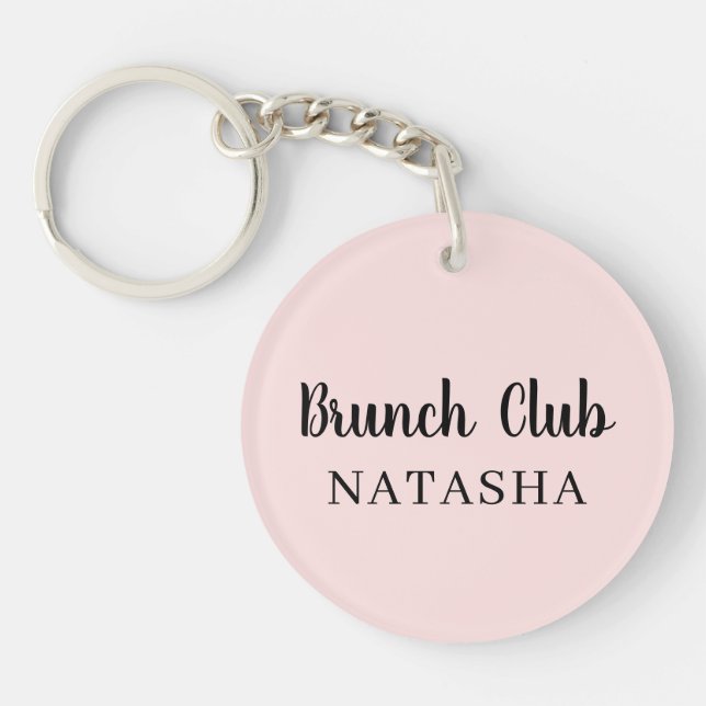 Llavero Club de Brunch | Letra Script Manuscrita Personali (Frente)