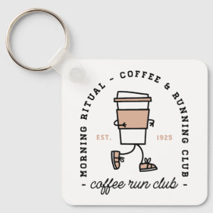 Llavero Club de carrera de café amante de la carrera diver