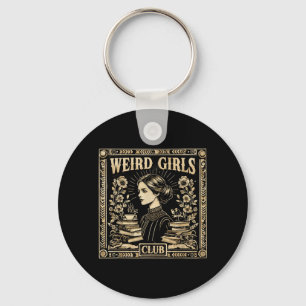 Llavero Club de Chicas Raras Arte Gótico Feminista Vintage