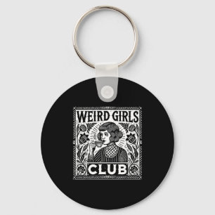 Llavero Club de Chicas Raras Linograbado Vintage Retrovert