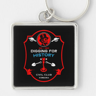 Llavero Club de Detección de Metales de la Guerra Civil Am
