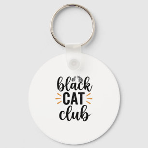 Llavero Club de Gato Negro Diseño Vectorial de Amante de G