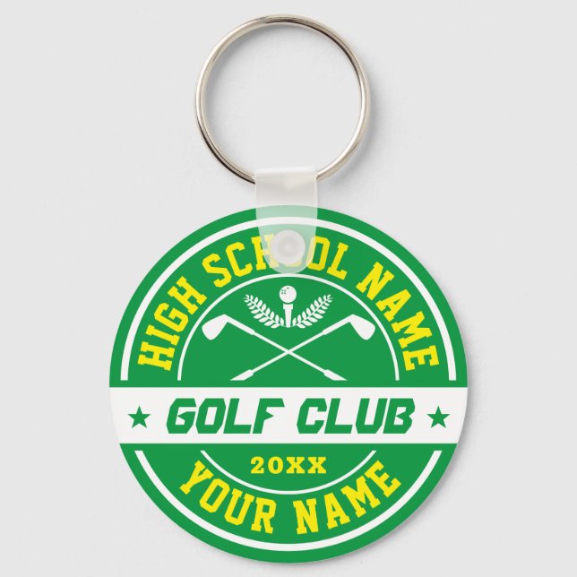 Llavero Club de golf de secundaria Deportes personalizados (Anverso)