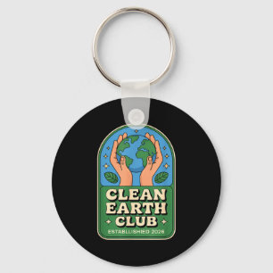 Llavero club de la tierra limpia - insignia ambiental de n
