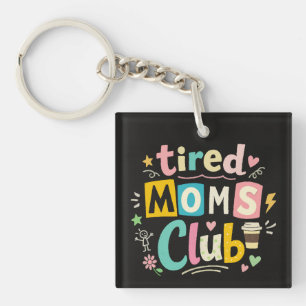Llavero Club de Mamás Cansadas Café Humor de Mamá