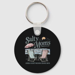 Llavero Club de Playa Salty Moms Vacaciones Retro Vibracio