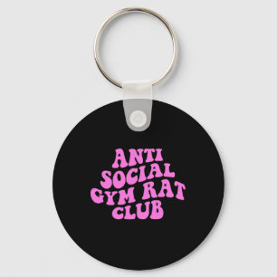 Llavero Club de rata de gimnasio antisocial divertido gimn