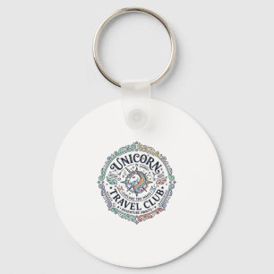 Llavero Club de Viajes Unicornio Diseño Original Zazzle_1