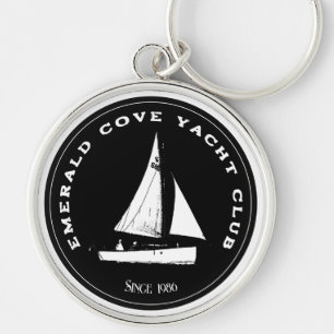 Llavero club de yates personalizado. Barco de vela de vela