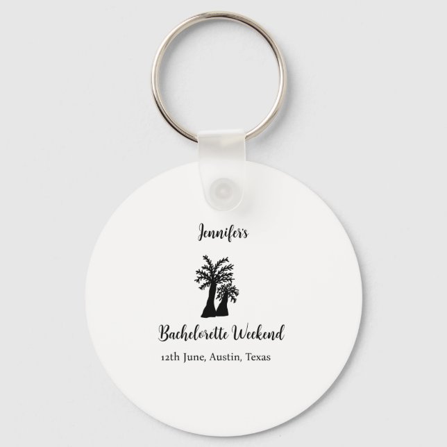 Llavero club del árbol de coco para fin de semana de despe (Anverso)