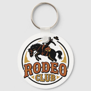 Llavero Club Rodeo Vaquero Antiguo Caballo Salvaje Occiden