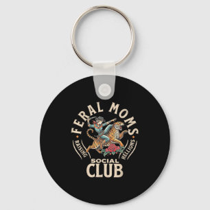 Llavero Club social de madres ferales vintage verano feroz