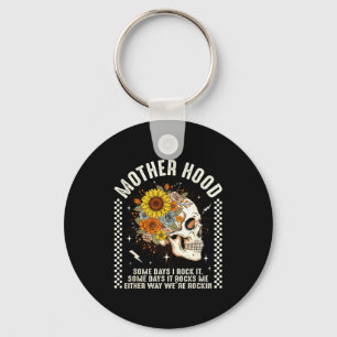 Llavero Club social de maternidad calavera mamá floral ret