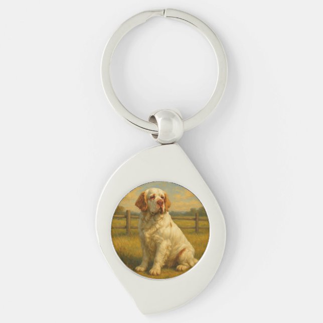 Llavero Clumber Spaniel (Anverso)
