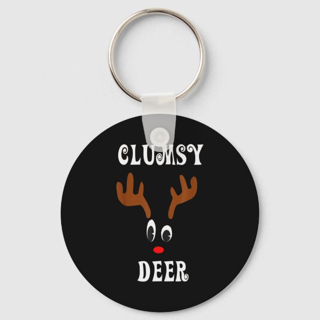 Llavero Clumsy Christmas Reindeer Angler Hunt Deer Elk  (Anverso)