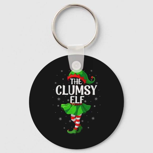 Llavero Clumsy Elf Christmas Girls Women Elf Squad Xmas Fa (Anverso)