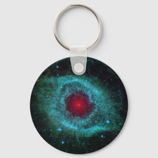 Llavero Clúster de estrellas nebulosas azul y rojo