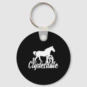 Llavero Clydesdale Borrador de caballos Pun Hípica