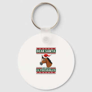 Llavero Clydesdale Horse Christmas Ugly Xmas Sweater Eques