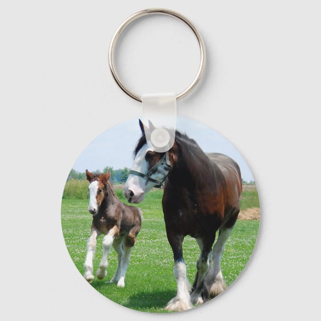 Llavero Clydesdale y Filly (Anverso)