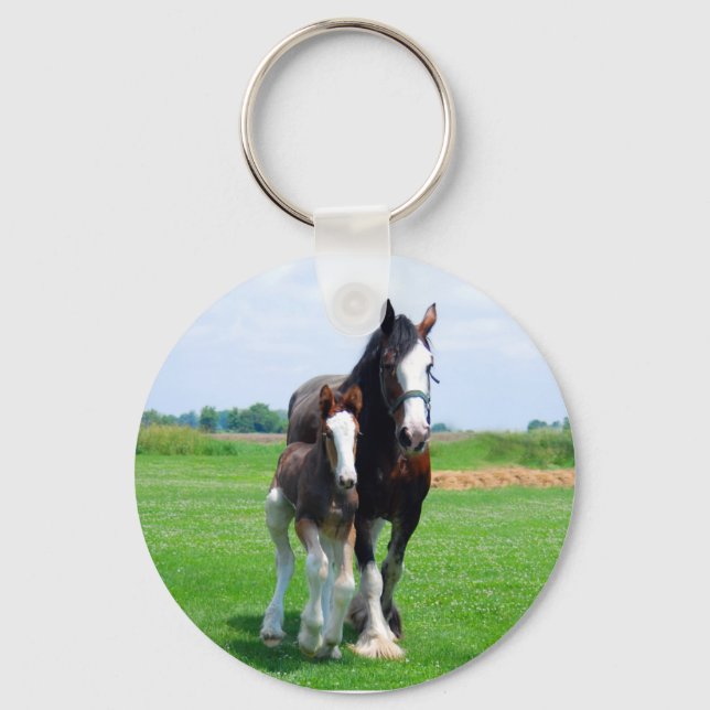 Llavero Clydesdale y filly keychain (Anverso)