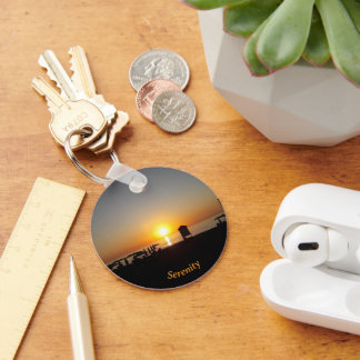 Llavero Coastal Summer Sunset Silhouette