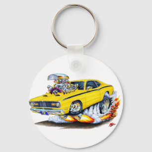 Llavero Coche 1970-74 del amarillo del plumero de Plymouth