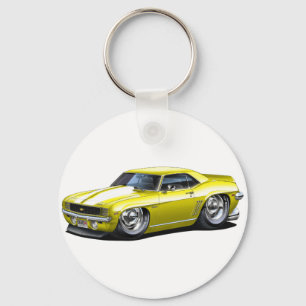 Llavero Coche Amarillo-Blanco 1969 de Camaro