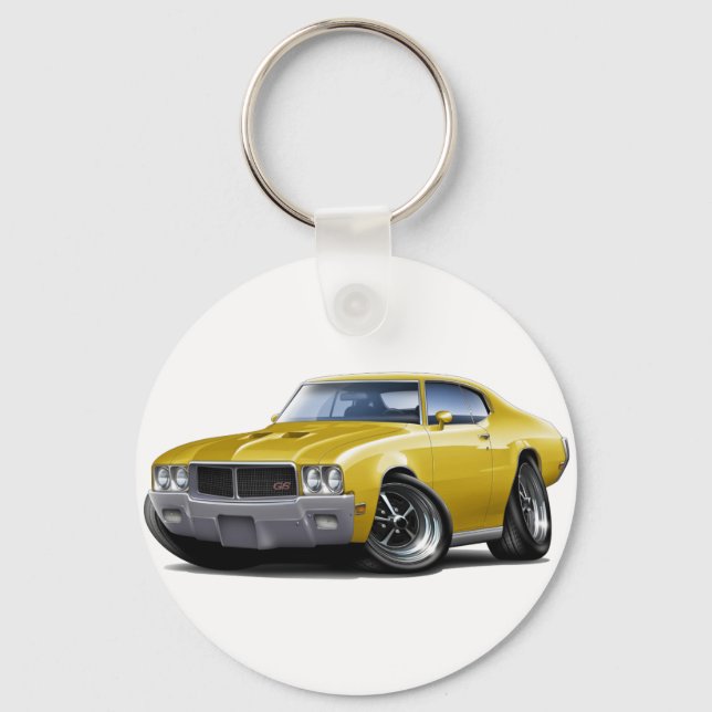 Llavero Coche amarillo Buick GS 1970-72 (Anverso)