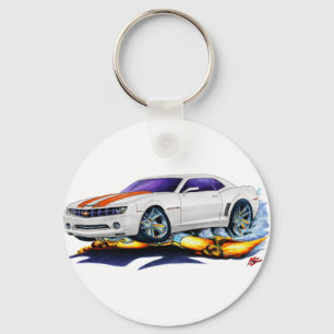 Llavero Coche Camaro Naranja Blanco 2010