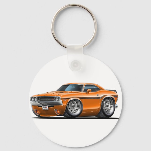 Llavero Coche Challenger Naranja 1970-72 (Anverso)