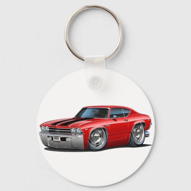 Llavero Coche Chevelle Red-Black 1969 (Anverso)
