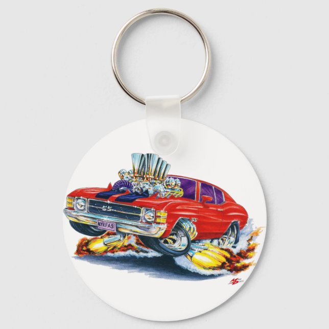 Llavero Coche Chevelle Red-Black 1971-72 (Anverso)
