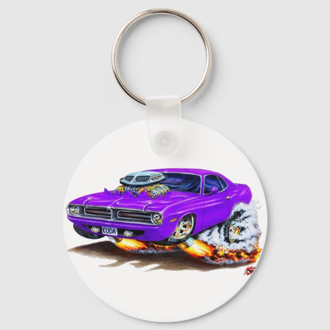 Llavero Coche Cuda Purple De 1970 (Anverso)