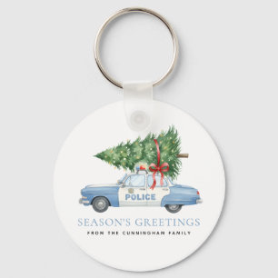 Llavero Coche de árbol de Navidad de oficial de policía mo